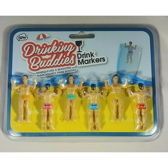 Drinking Buddies Drink Markers For Cocktails Summer Fun Pool Parties Happy Hour - Picture 1 of 4